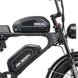 MEELOD DK300 MAX 20" Retro Moped Style Electric Bike 750W(1200W Peak) Dual Motors 48V 20Ah Dual Batteries