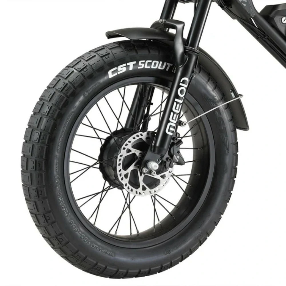 MEELOD DK300 MAX 20" Retro Moped Style Electric Bike 750W(1200W Peak) Dual Motors 48V 20Ah Dual Batteries