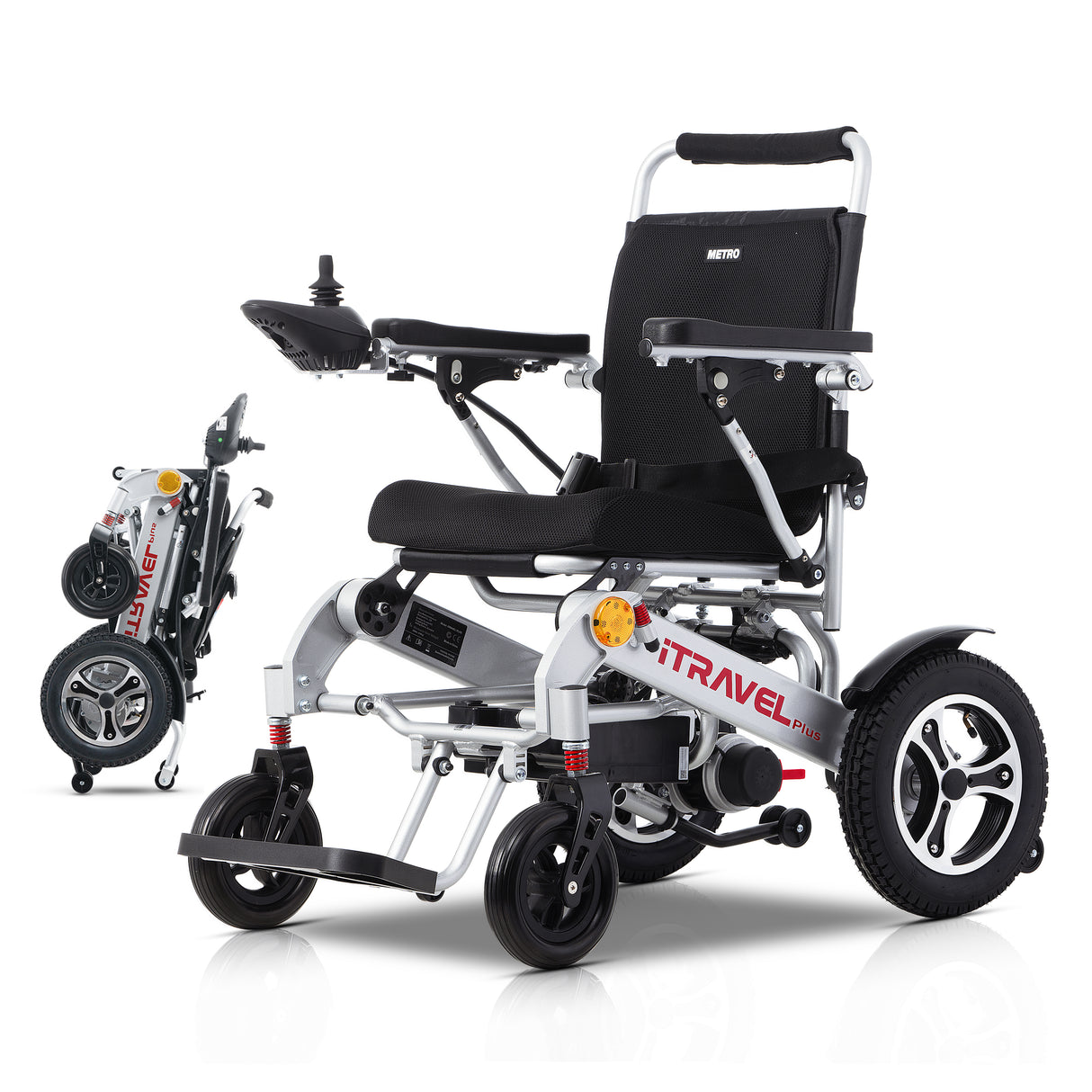 METRO MOBILITY ITRAVEL PLUS 8" 4 Wheel Mobility Electric Wheelchairs 360W  Motor 24V 20Ah Battery