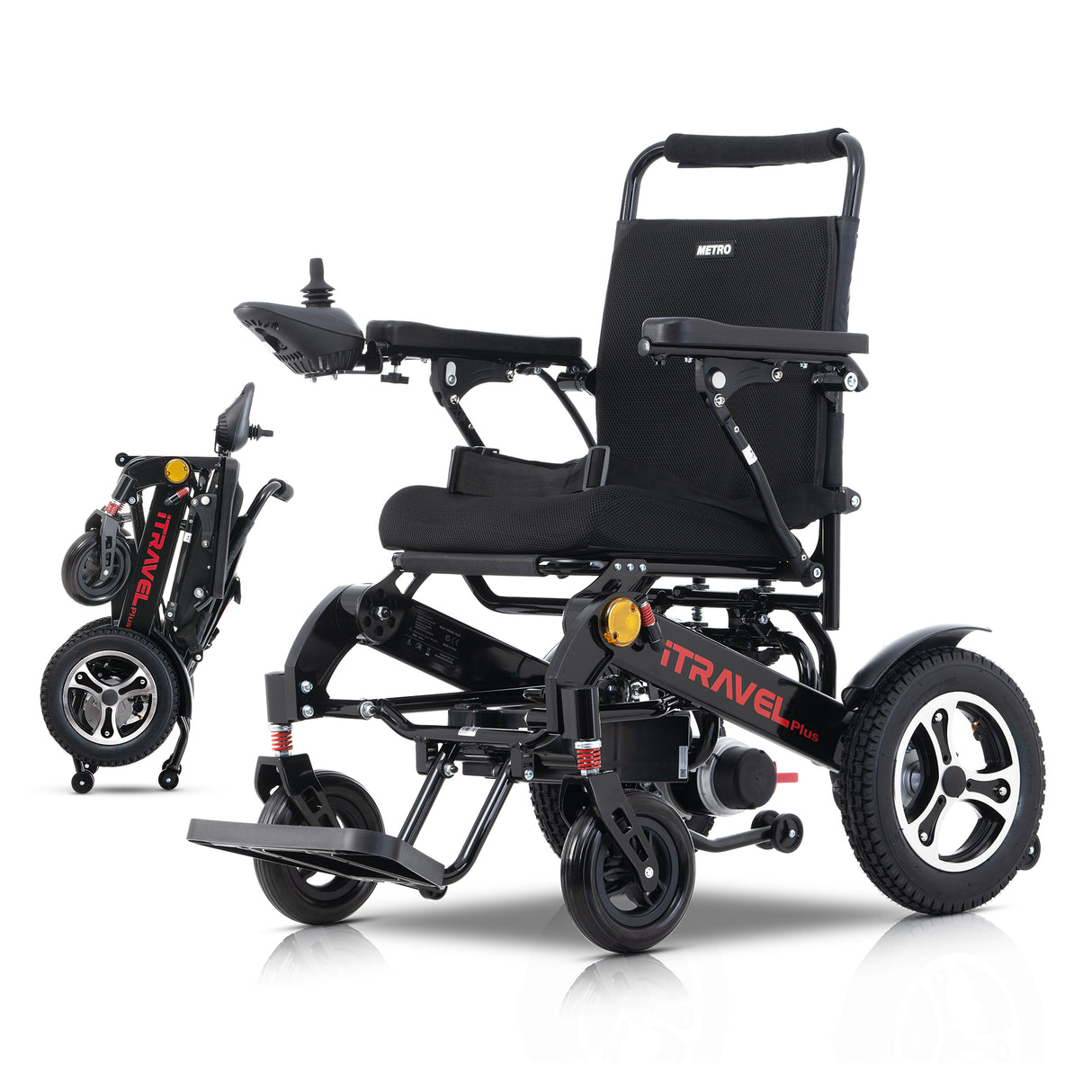 METRO MOBILITY ITRAVEL PLUS 8" 4 Wheel Mobility Electric Wheelchairs 360W  Motor 24V 20Ah Battery