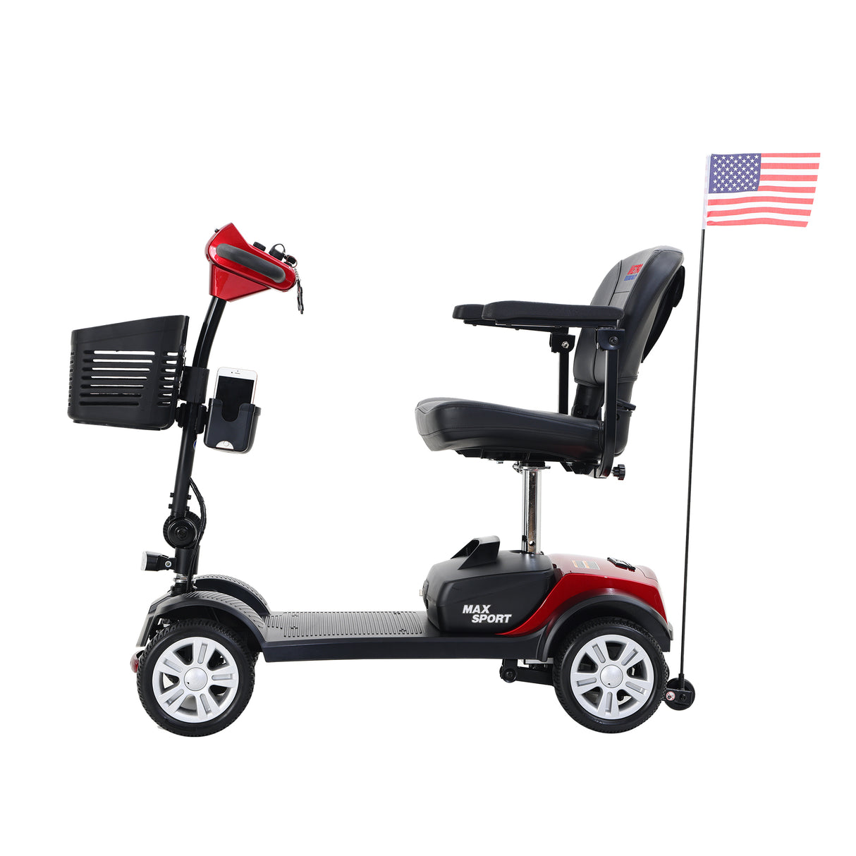 METRO MOBILITY MAX SPORT 9" 4 Wheel Electric Mobility Scooter  300W Motor 24V 12Ah*2 Battery