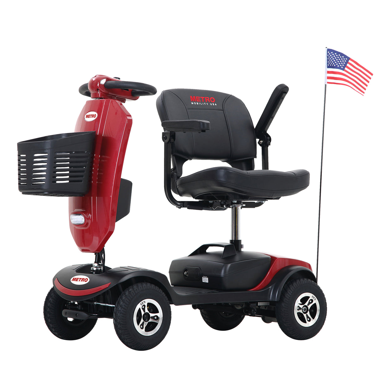METRO MOBILITY UPGRADED PATRIOT 9" 4 Wheel Electric Mobility Scooter  300W Motor 24V 12Ah*2 Battery