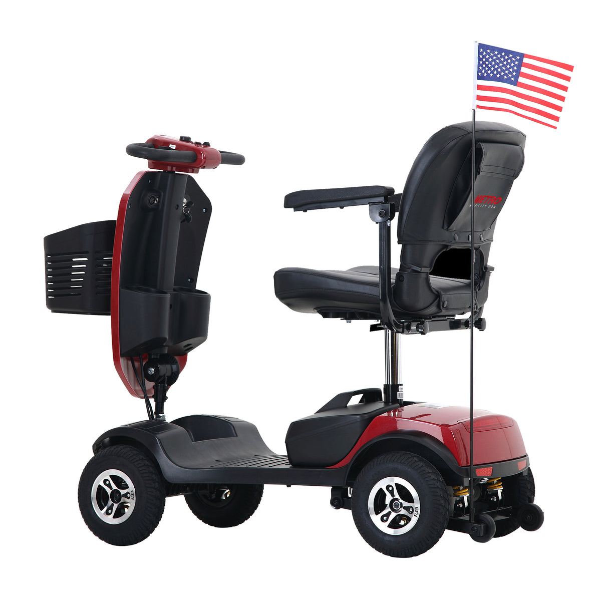 METRO MOBILITY UPGRADED PATRIOT 9" 4 Wheel Electric Mobility Scooter  300W Motor 24V 12Ah*2 Battery