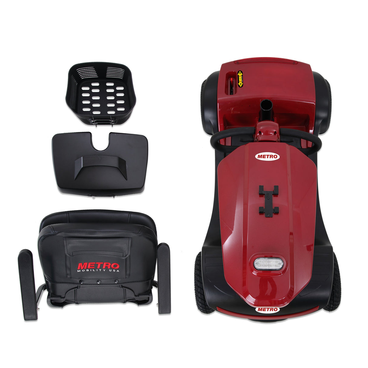 METRO MOBILITY PATRIOT 9" 4 Wheel Electric Mobility Scooter  300W Motor 24V 12Ah*2 Battery