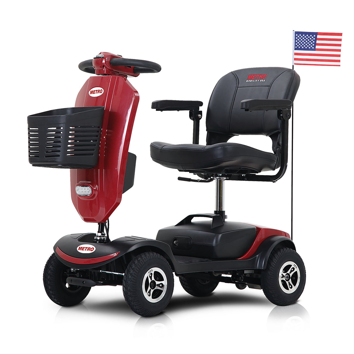 METRO MOBILITY PATRIOT 9" 4 Wheel Electric Mobility Scooter  300W Motor 24V 12Ah*2 Battery
