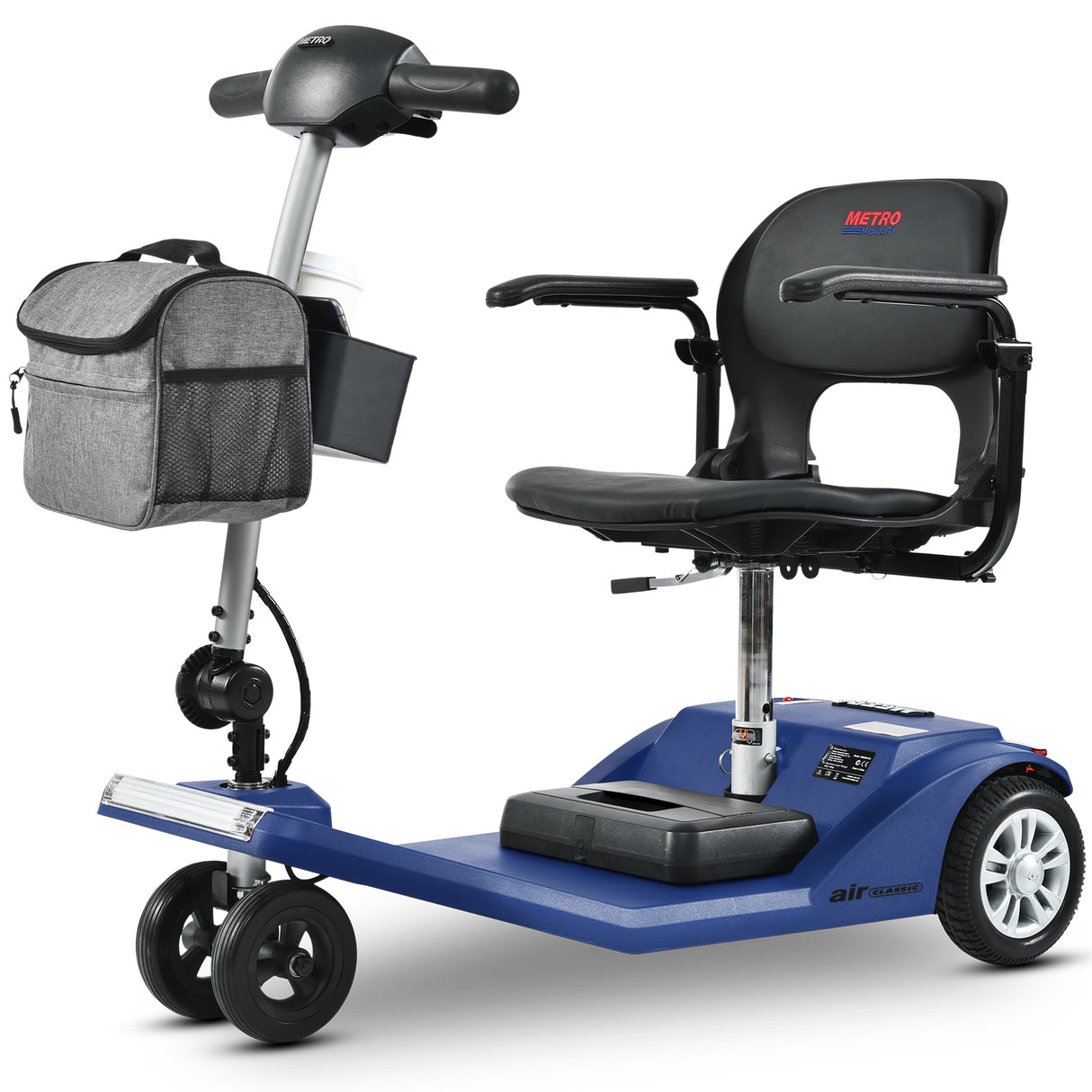 METRO MOBILITY AIR CLASSIC 7.5" 3 Wheel Electric Mobility Scooter 250W Motor 24V 12Ah Battery