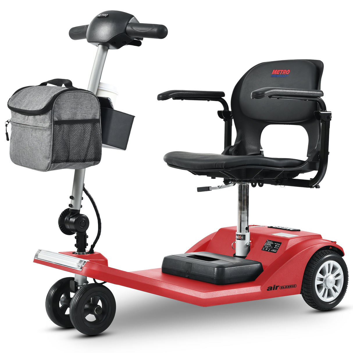 METRO MOBILITY AIR CLASSIC 7.5" 3 Wheel Electric Mobility Scooter 250W Motor 24V 12Ah Battery