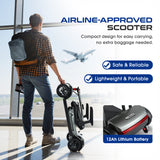 METRO MOBILITY AIR TRAVELLER 8" 4 Wheel Mobility Scooter 180W Motor 24V 12Ah Battery