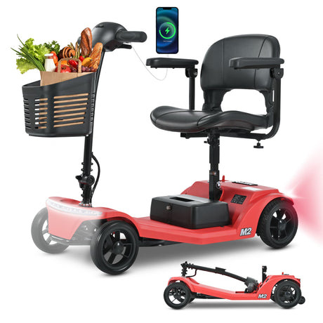METRO MOBILITY M2 7.1" 4 Wheel Mobility Scooter 250W Motor 24V 12Ah lead-acid Battery