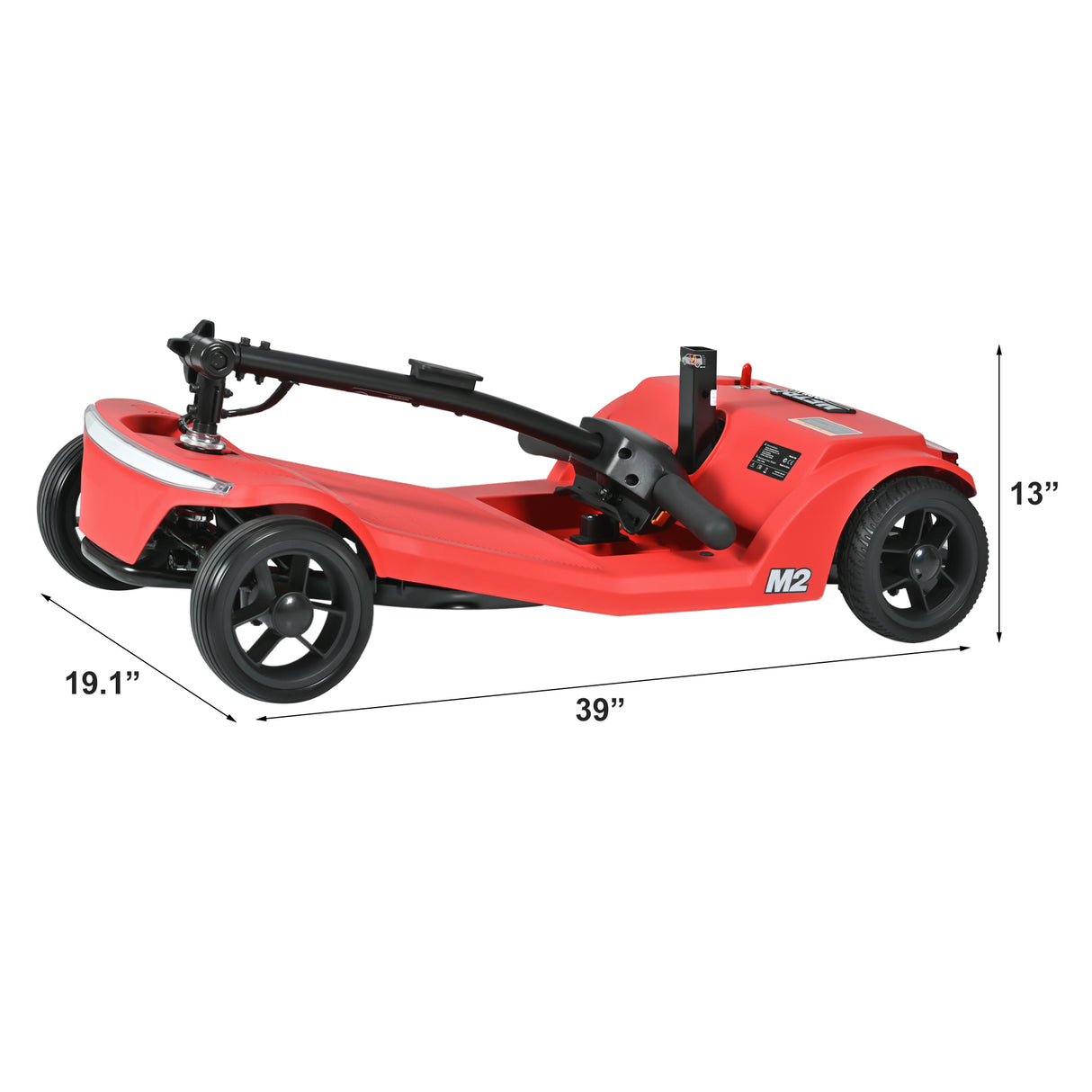 METRO MOBILITY M2 7.1" 4 Wheel Mobility Scooter 250W Motor 24V 22.5Ah lithium Battery