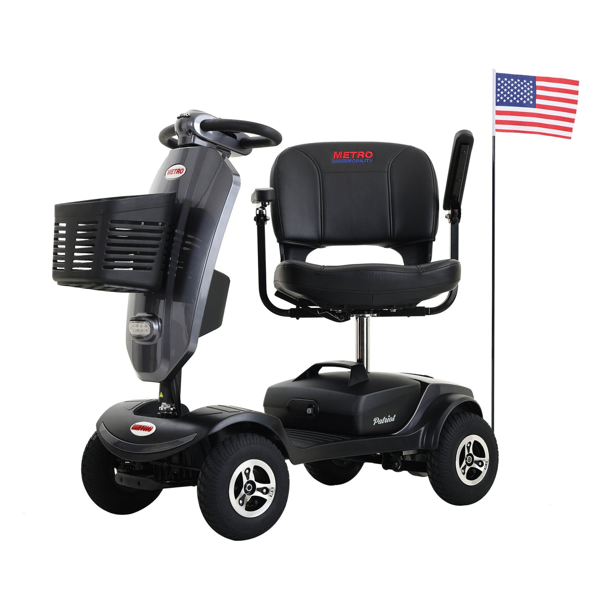 METRO MOBILITY PATRIOT 9" 4 Wheel Electric Mobility Scooter  300W Motor 24V 12Ah*2 Battery