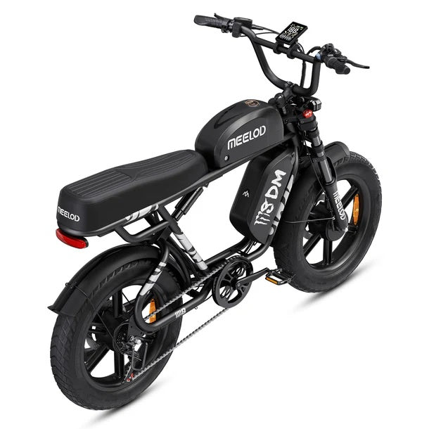 MEELOD M8DM 20" Retro Moped Style Electric Bike 1200W*2 Dual Motors 48V 32Ah Battery