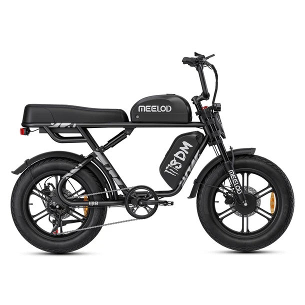 MEELOD M8DM 20" Retro Moped Style Electric Bike 1200W*2 Dual Motors 48V 32Ah Battery