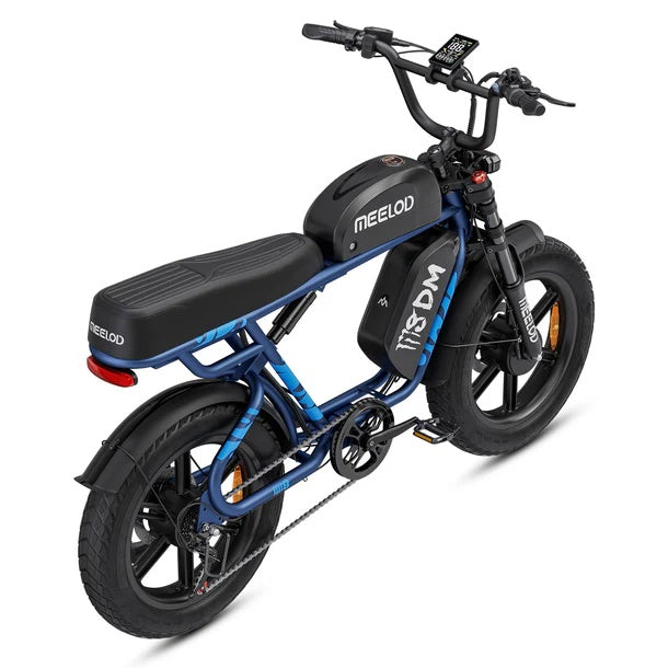MEELOD M8DM 20" Retro Moped Style Electric Bike 1200W*2 Dual Motors 48V 32Ah Battery