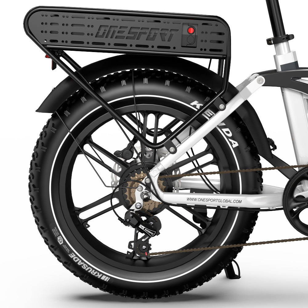 ONESPORT OT08 PRO 20" Full Suspension Fat Tire Electric Bike 500W  Motor 48V 18Ah*2 Dual Battery