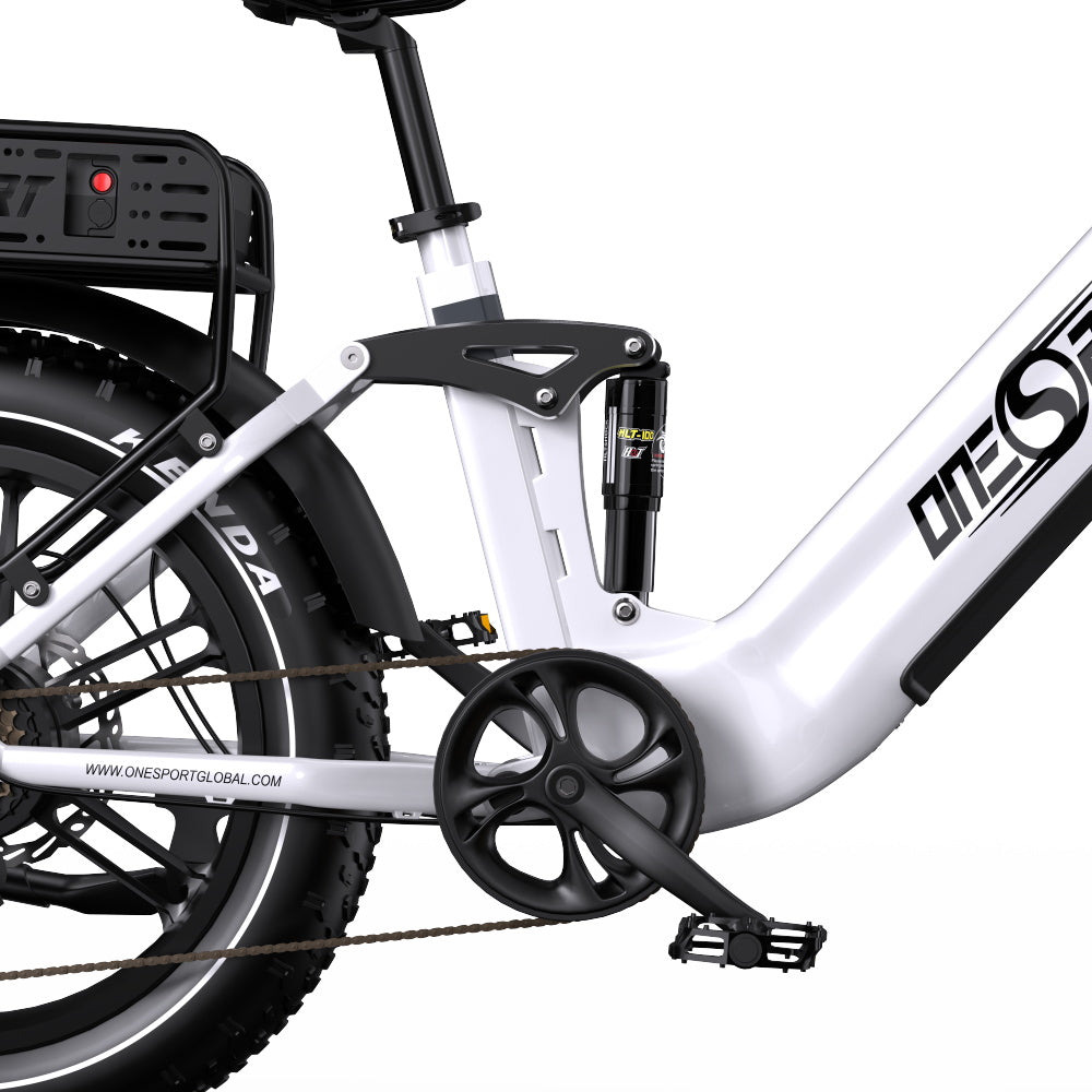 ONESPORT OT08 PRO 20" Full Suspension Fat Tire Electric Bike 500W  Motor 48V 18Ah*2 Dual Battery