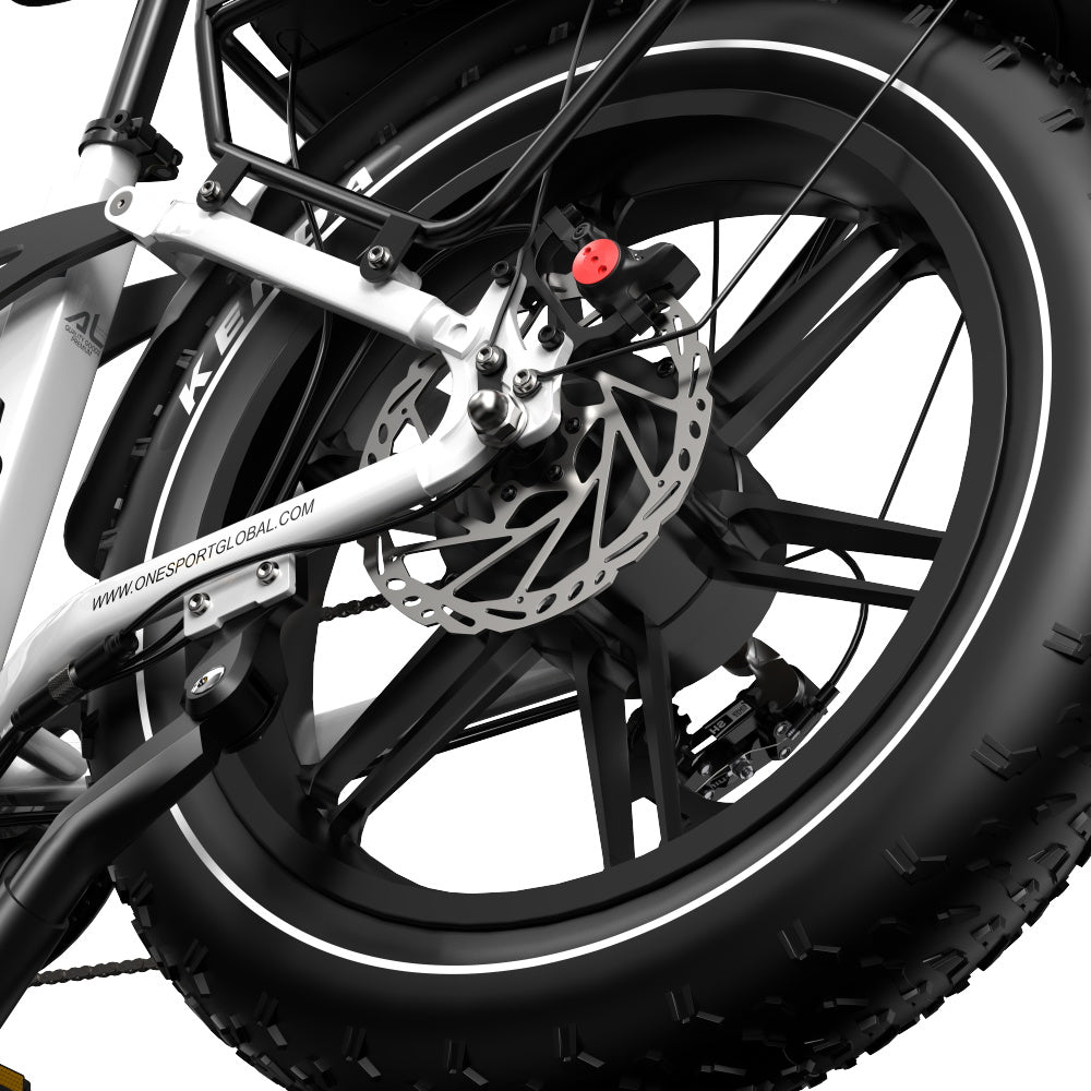 ONESPORT OT08 PRO 20" Full Suspension Fat Tire Electric Bike 500W  Motor 48V 18Ah*2 Dual Battery