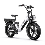 ONESPORT OT08 PRO 20" Full Suspension Fat Tire Electric Bike 500W  Motor 48V 18Ah*2 Dual Battery