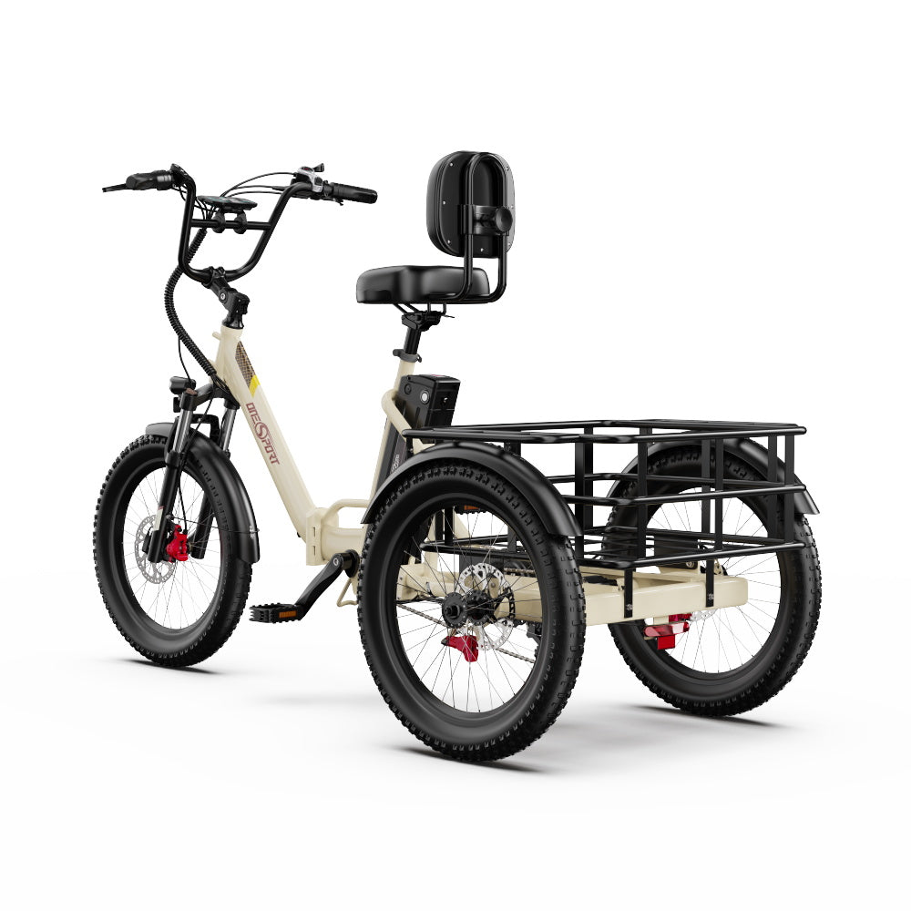 ONESPORT OT30 PRO  20" 3-Wheel Folding E-Trike 500W Motor 48V 18Ah Battery