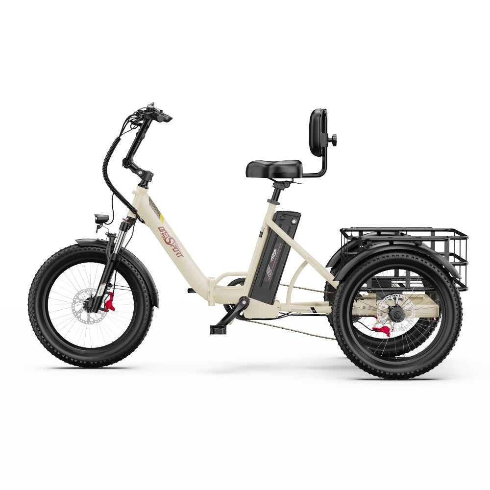 ONESPORT OT30 PRO  20" 3-Wheel Folding E-Trike 500W Motor 48V 18Ah Battery