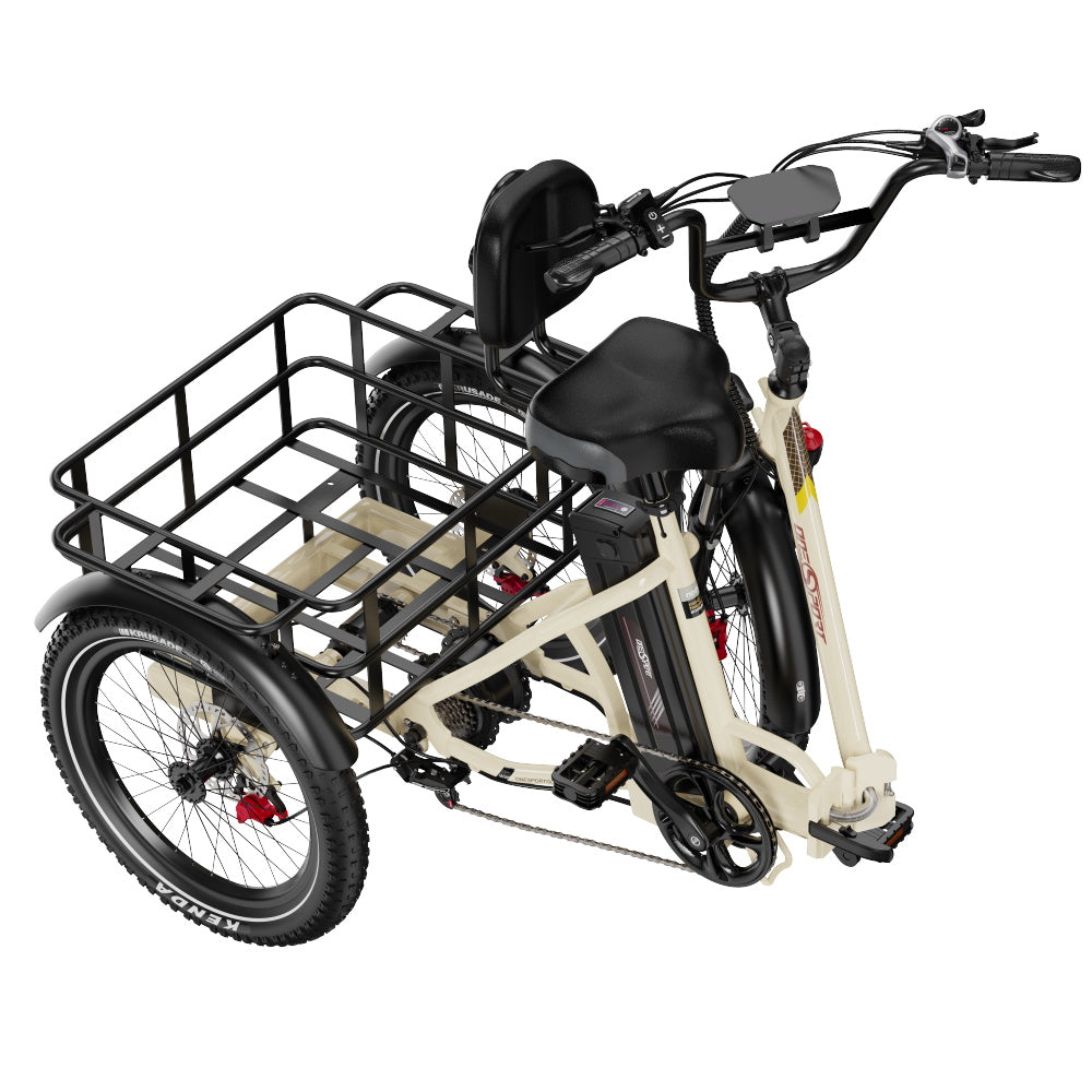 ONESPORT OT30 PRO  20" 3-Wheel Folding E-Trike 500W Motor 48V 18Ah Battery