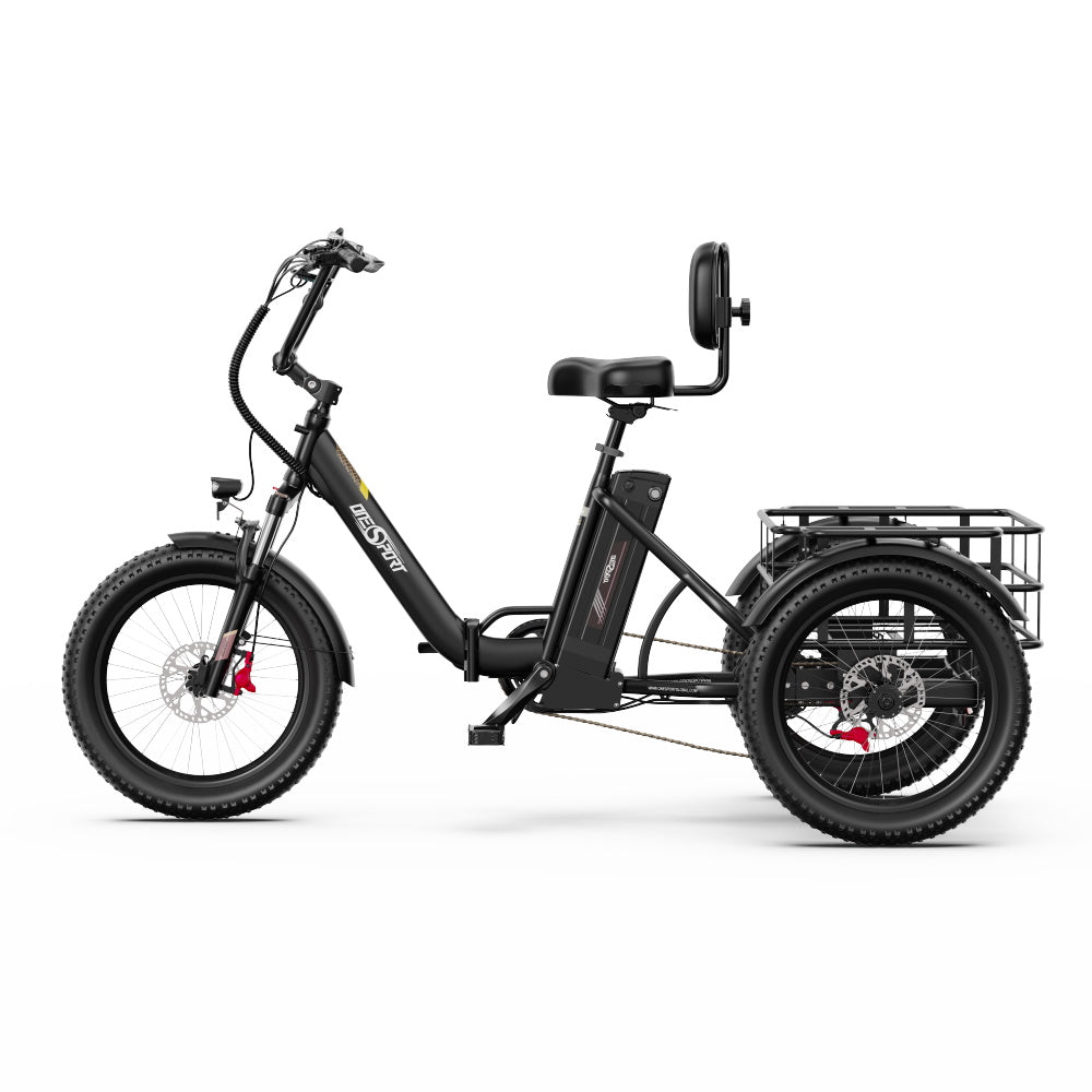 ONESPORT OT30 PRO  20" 3-Wheel Folding E-Trike 500W Motor 48V 18Ah Battery