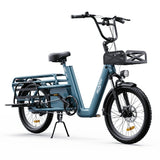 ONESPORT OT01 20" Step-Through Longtail Cargo Electric Bike 650W Motor 48V 27Ah Battery
