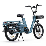 ONESPORT OT01 20" Step-Through Longtail Cargo Electric Bike 650W Motor 48V 27Ah Battery