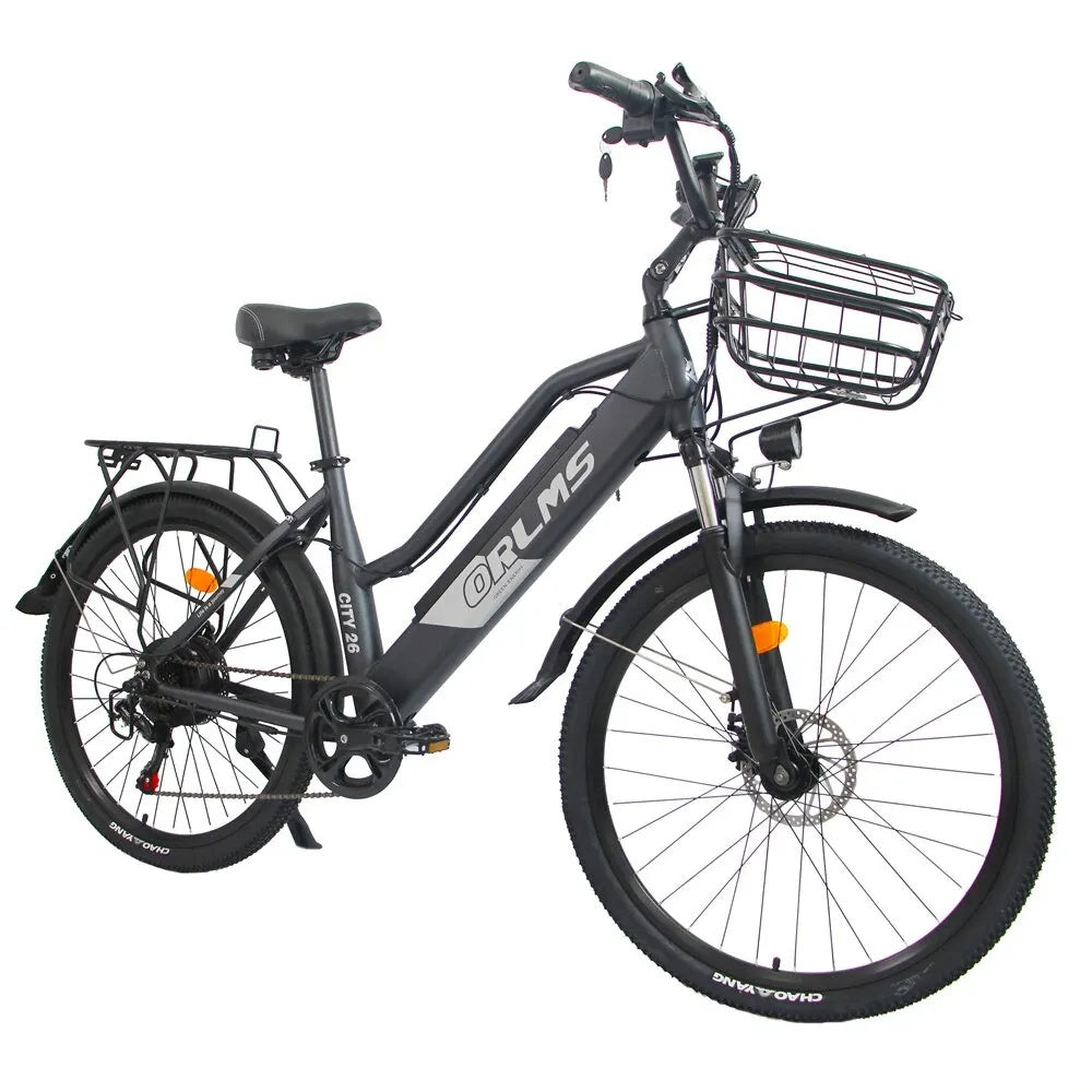 ORLMS CITY BIKE 26" Step-through E-Bike For Women 500W Motor 48V 15AH Battery