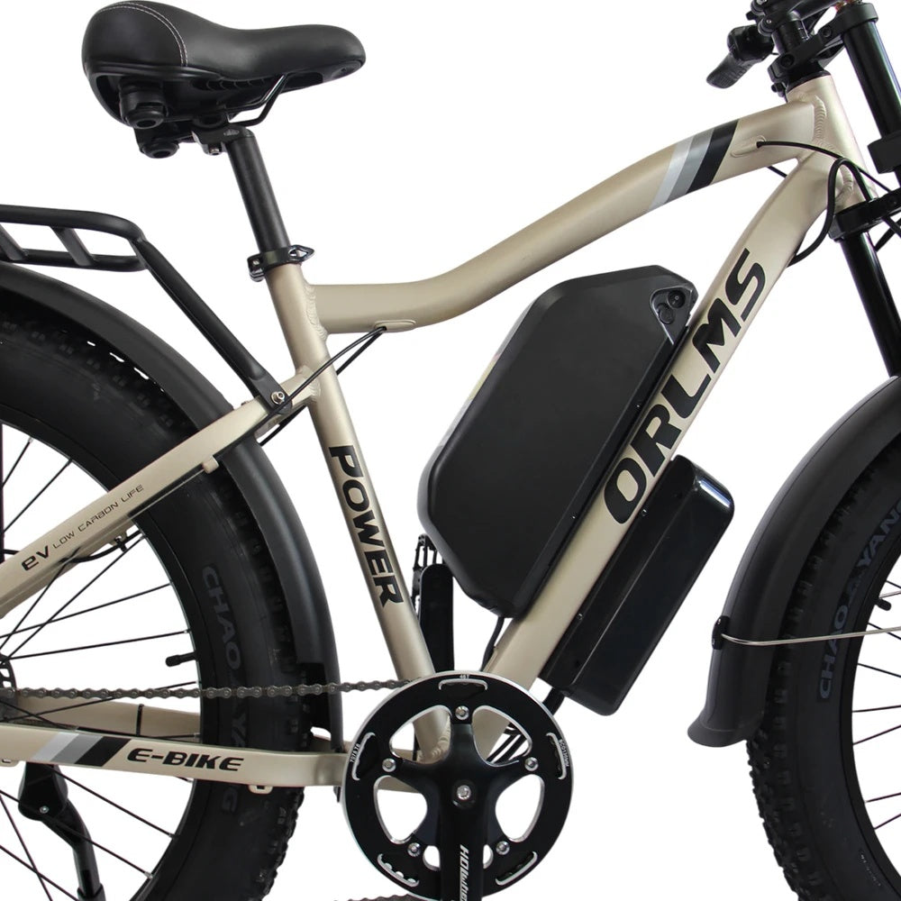 ORLMS MX500 26" Fat Tire Mountain Electric Bike 2000W Dual Motor 52V 25Ah Battery