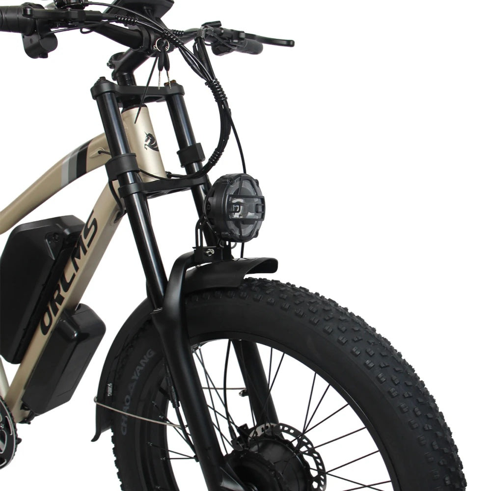 ORLMS MX500 26" Fat Tire Mountain Electric Bike 2000W Dual Motor 52V 25Ah Battery