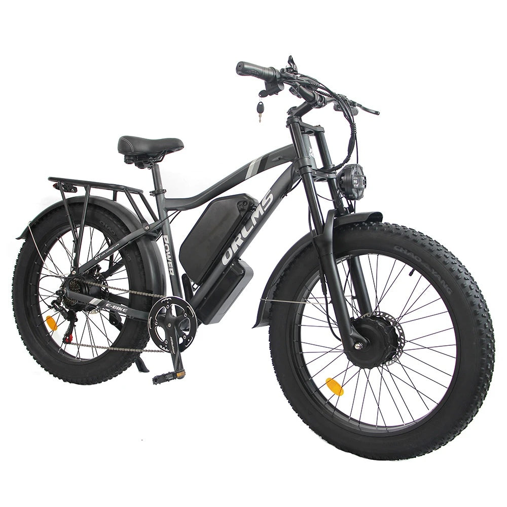 ORLMS MX500 26" Fat Tire Mountain Electric Bike 2000W Dual Motor 52V 25Ah Battery
