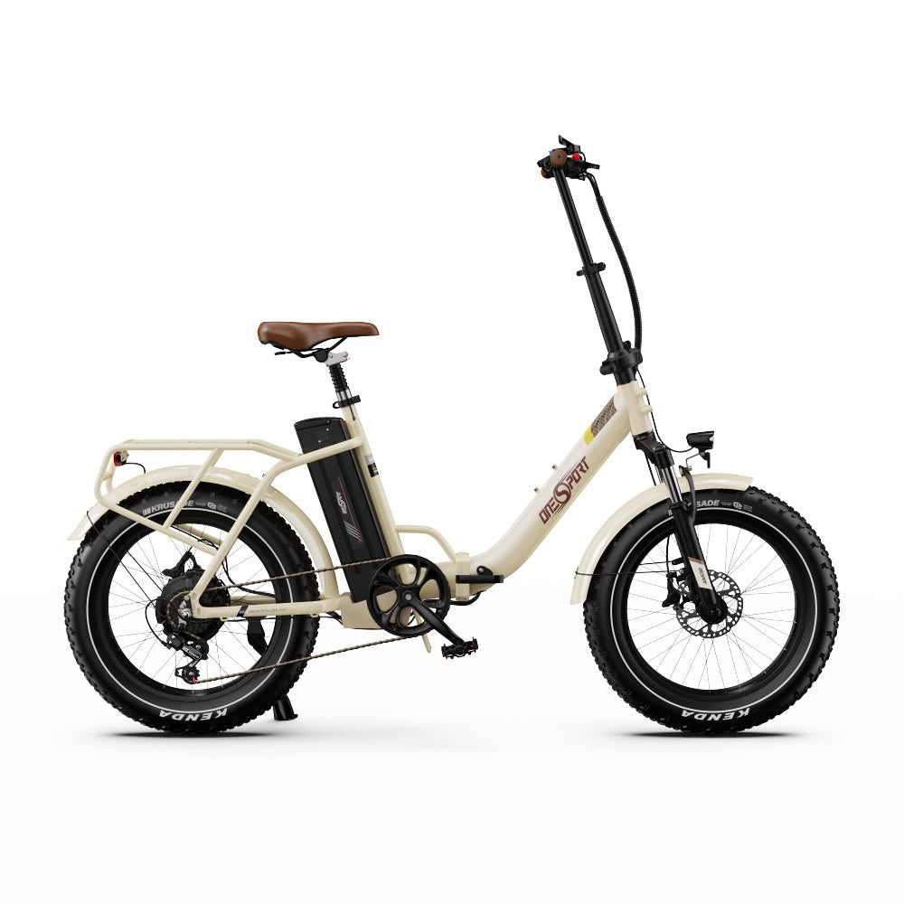 OneSport OT16-2 Bicicleta eléctrica plegable de 20 pulgadas, motor de 250 W, batería de 48 V y 15,6 Ah, compatible con aplicación