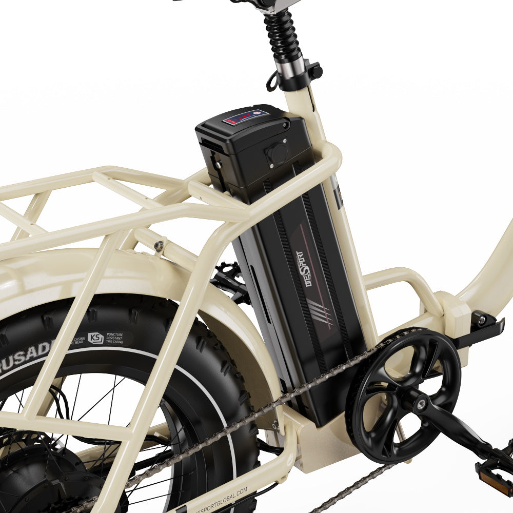OneSport OT16-2 Bicicleta eléctrica plegable de 20 pulgadas, motor de 250 W, batería de 48 V y 15,6 Ah, compatible con aplicación