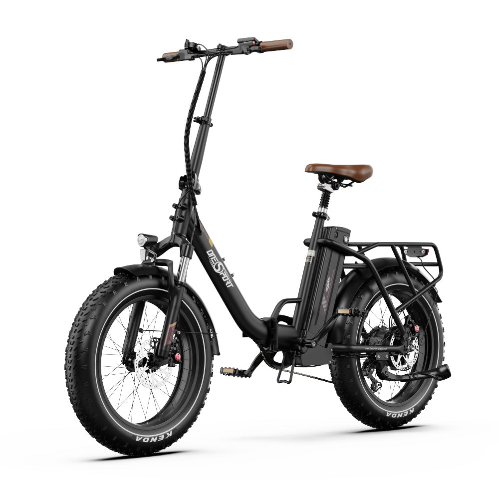 OneSport OT16-2 Bicicleta eléctrica plegable de 20 pulgadas, motor de 250 W, batería de 48 V y 15,6 Ah, compatible con aplicación