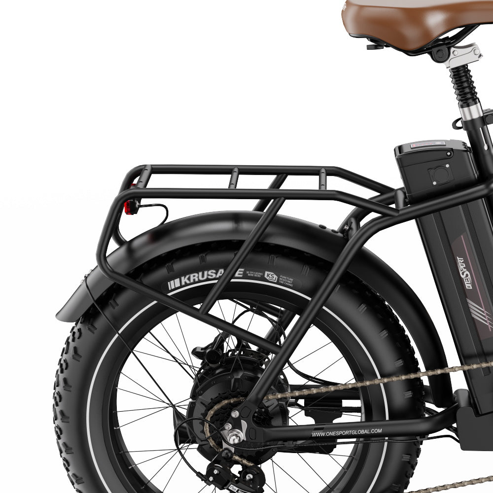 OneSport OT16-2 Bicicleta eléctrica plegable de 20 pulgadas, motor de 250 W, batería de 48 V y 15,6 Ah, compatible con aplicación