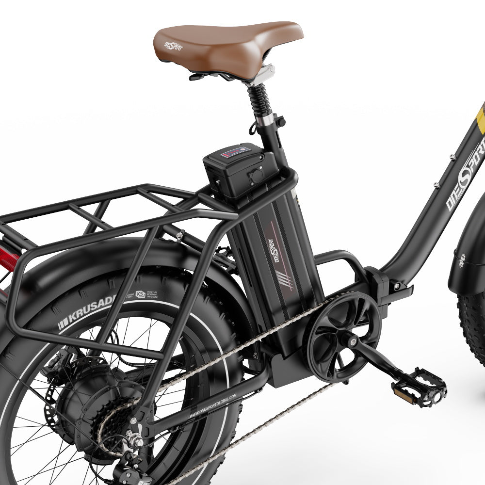 OneSport OT16-2 Bicicleta eléctrica plegable de 20 pulgadas, motor de 250 W, batería de 48 V y 15,6 Ah, compatible con aplicación