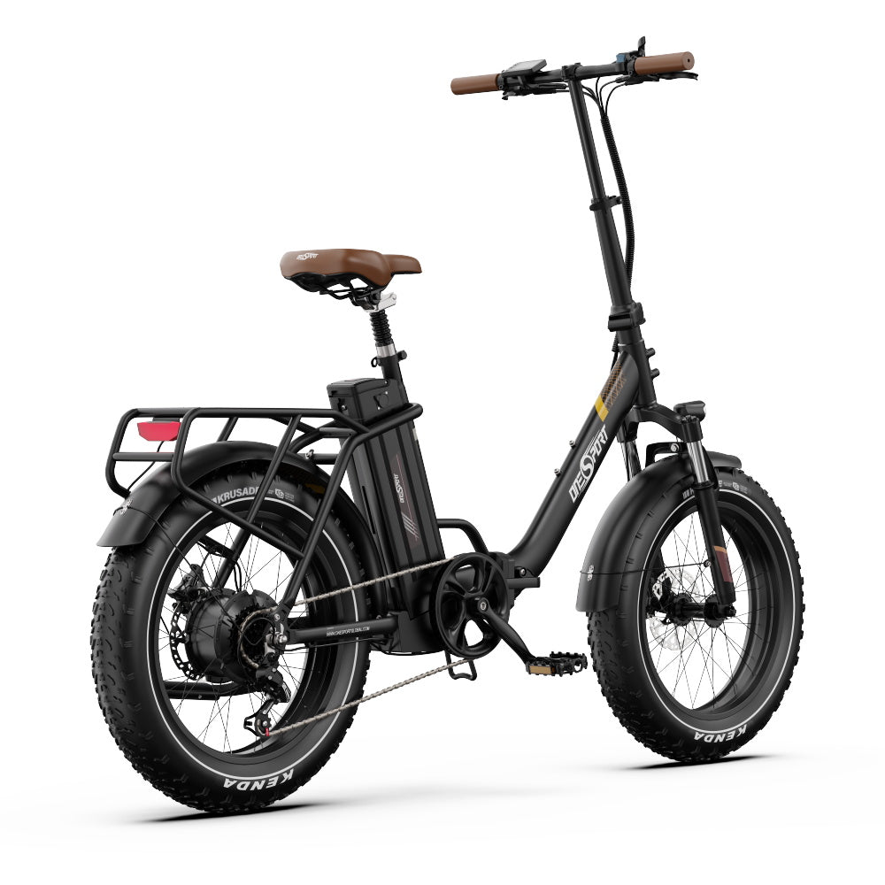OneSport OT16-2 Bicicleta eléctrica plegable de 20 pulgadas, motor de 250 W, batería de 48 V y 15,6 Ah, compatible con aplicación