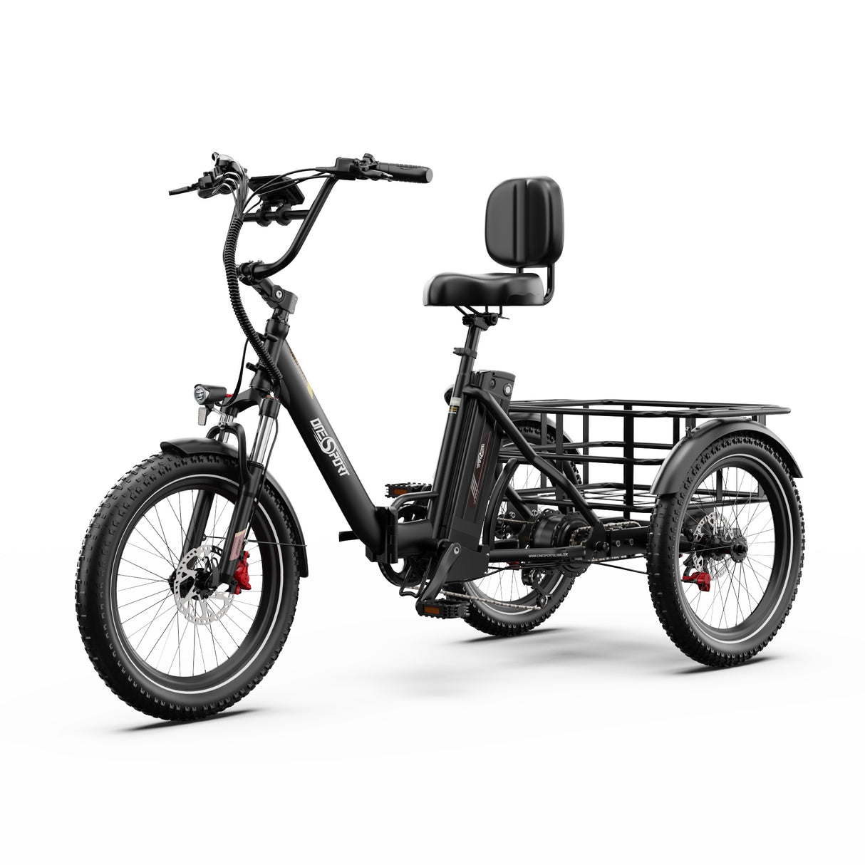ONESPORT OT30 PRO  20" 3-Wheel Folding E-Trike 500W Motor 48V 18Ah Battery