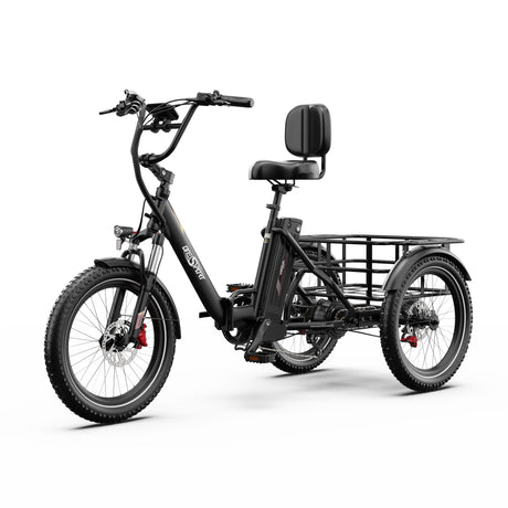 ONESPORT OT30 PRO  20" 3-Wheel Folding E-Trike 500W Motor 48V 18Ah Battery