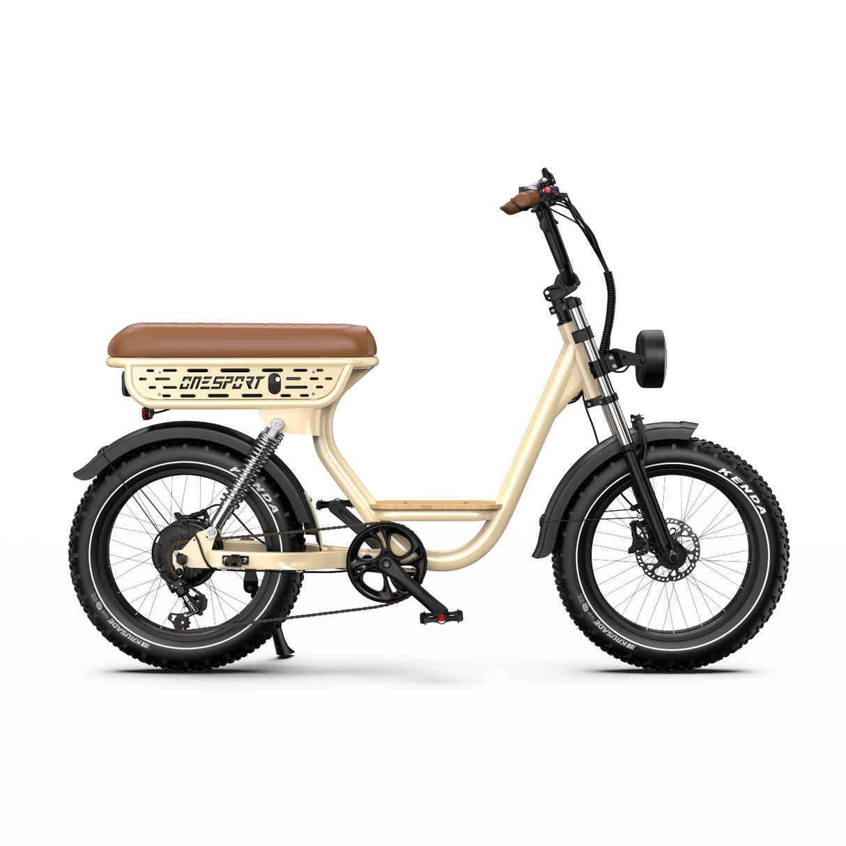 ONESPORT W77 20" Retro Electric Bike 500W Motor 48V 18Ah Battery