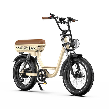ONESPORT W77 20" Retro Electric Bike 500W Motor 48V 18Ah Battery
