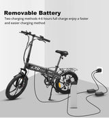 PVY Z20 Pro 20*2.3'' Electric Commuter Bike 500W Motor 36V 10.4Ah Battery