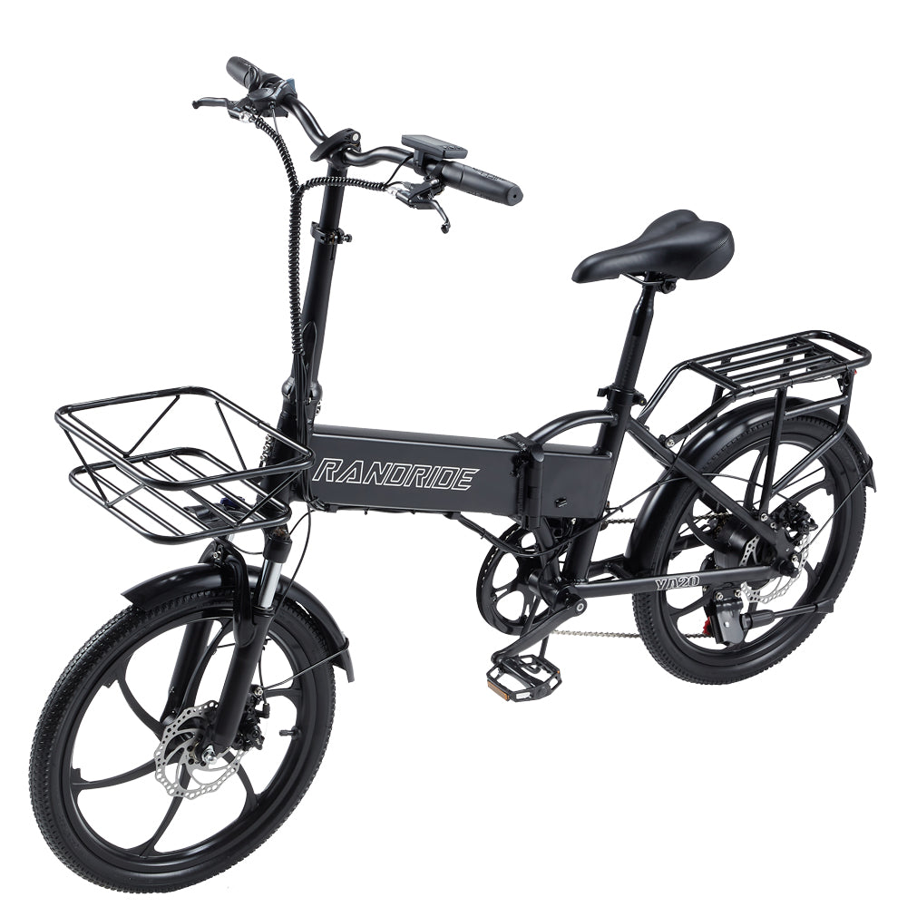 RANDRIDE YA20 20" Folding Electric Bike 500W Motor 48V 12.8Ah Battery