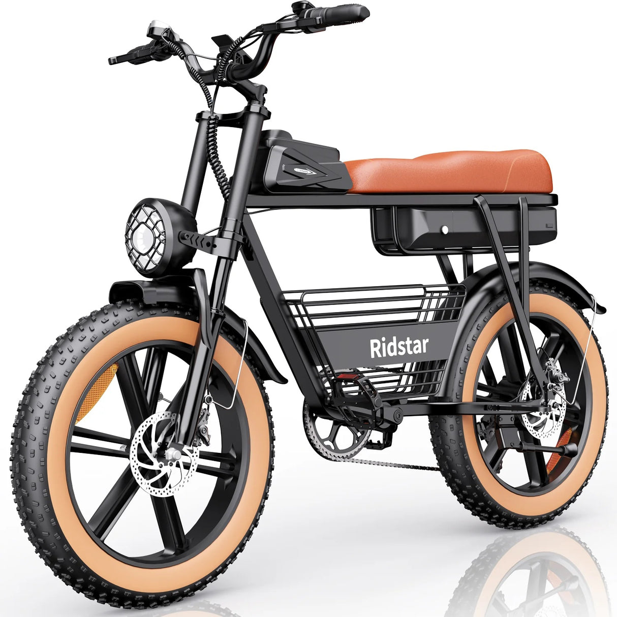 RIDSTAR CR20 20" Retro-Style Electric Bike for All Terrains 1000W Motor 48V 20Ah Battery