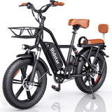 RIDSTAR FM001 20" 1000W Motor 2-Seater Fat-tire Electric Bike 48V 15Ah Battery
