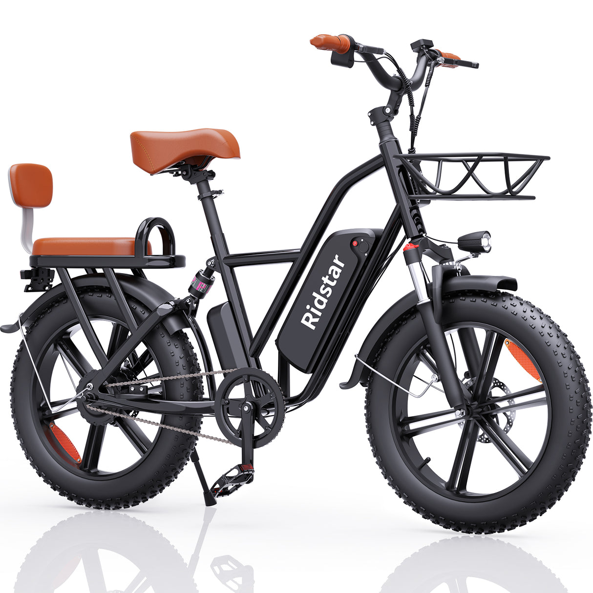 RIDSTAR FM001 20" 1000W Motor 2-Seater Fat-tire Electric Bike 48V 15Ah Battery