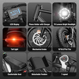 RIDSTAR Q16 16" Fat Tires Electric Bikes 750W Motor 48V 20Ah Battery