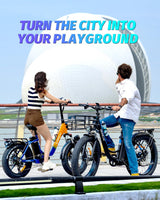 RIDSTAR MN26 26" Fat Tires Electric City Bike 1500W Motor 48V 20Ah Battery