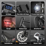 Ridstar Q20 Lite gros pneus vélo électrique 1000W moteur 48V 15Ah batterie